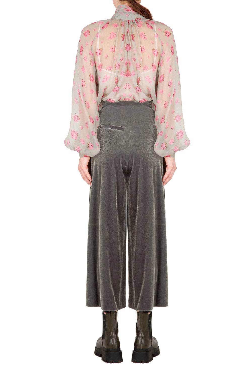 Luisa Beccaria Camicia A Fiori Con Fiocco