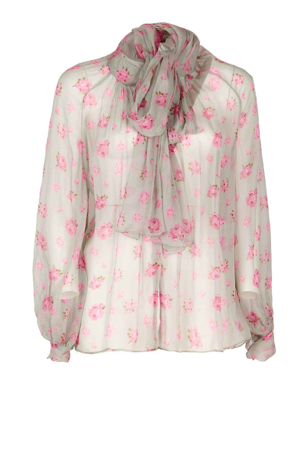 Luisa Beccaria Camicia a fiori con fiocco