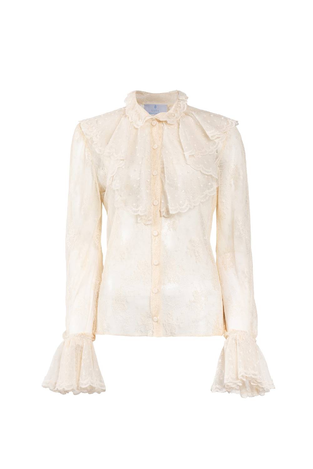 Luisa Beccaria Camicia con volant in pizzo