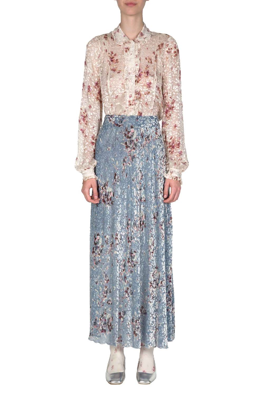 Luisa Beccaria Camicia Dèvorè Stampa Flower Storm
