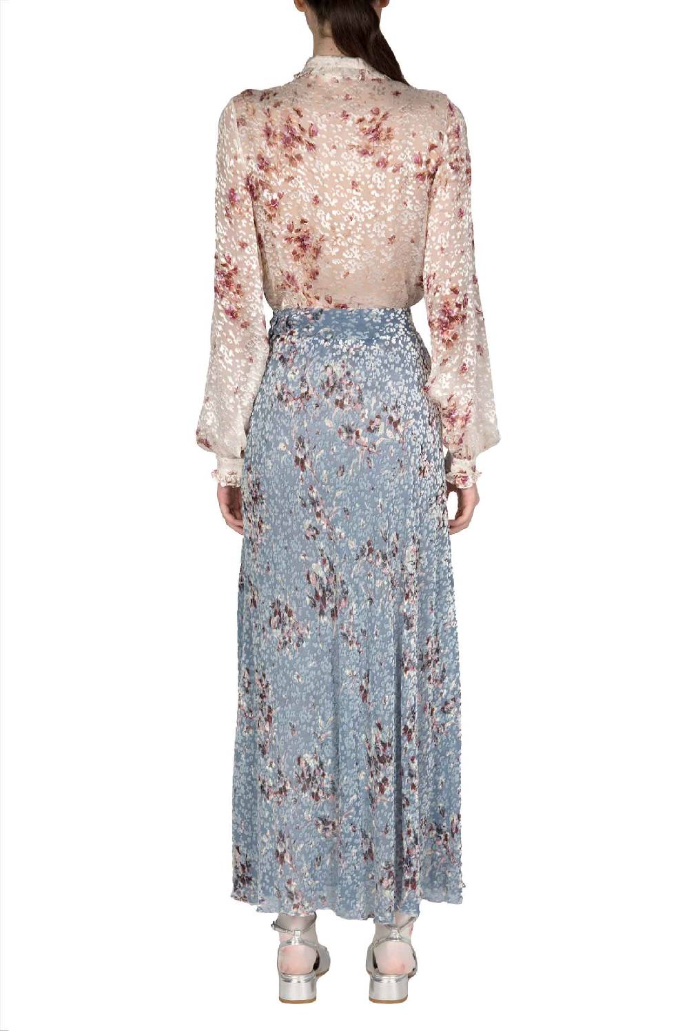 Luisa Beccaria Camicia Dèvorè Stampa Flower Storm