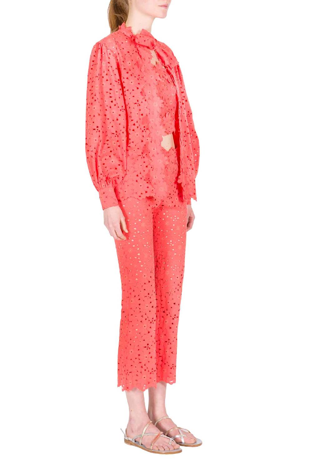 Luisa Beccaria Camicia In Pizzo Floreale