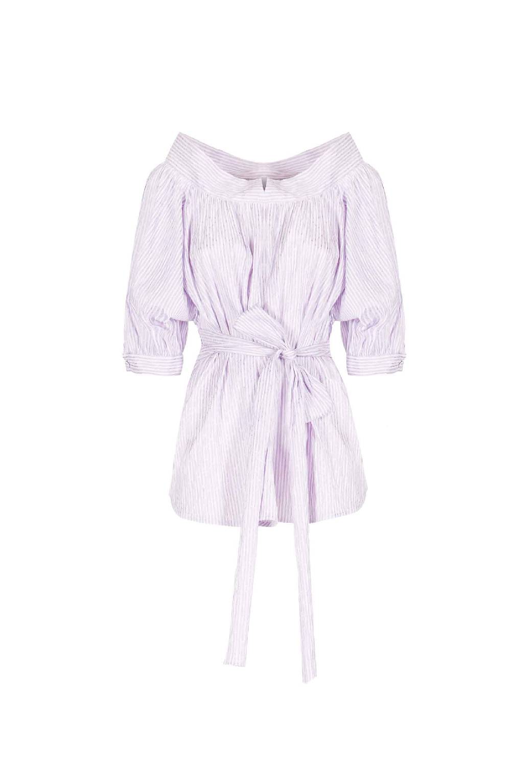 Luisa Beccaria Camicia oversize in cotone a righe