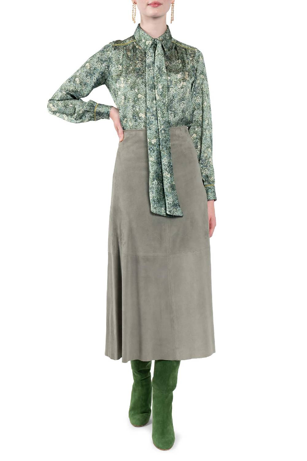 Luisa Beccaria Camicia Stampata In Raso