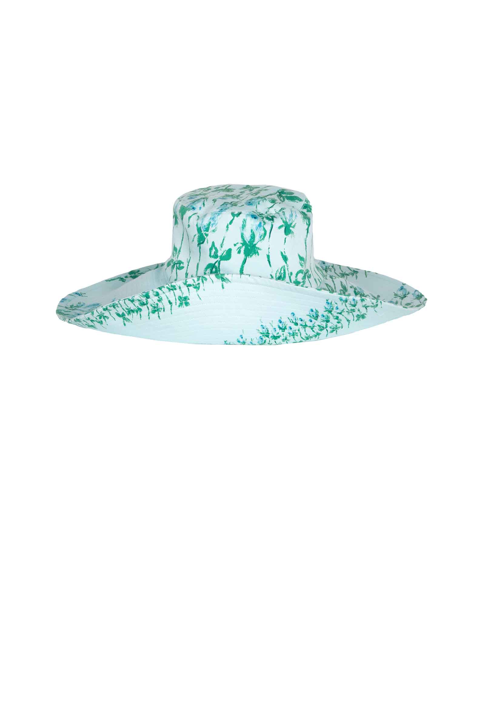 Luisa Beccaria Cappello da sole a righe fiorito