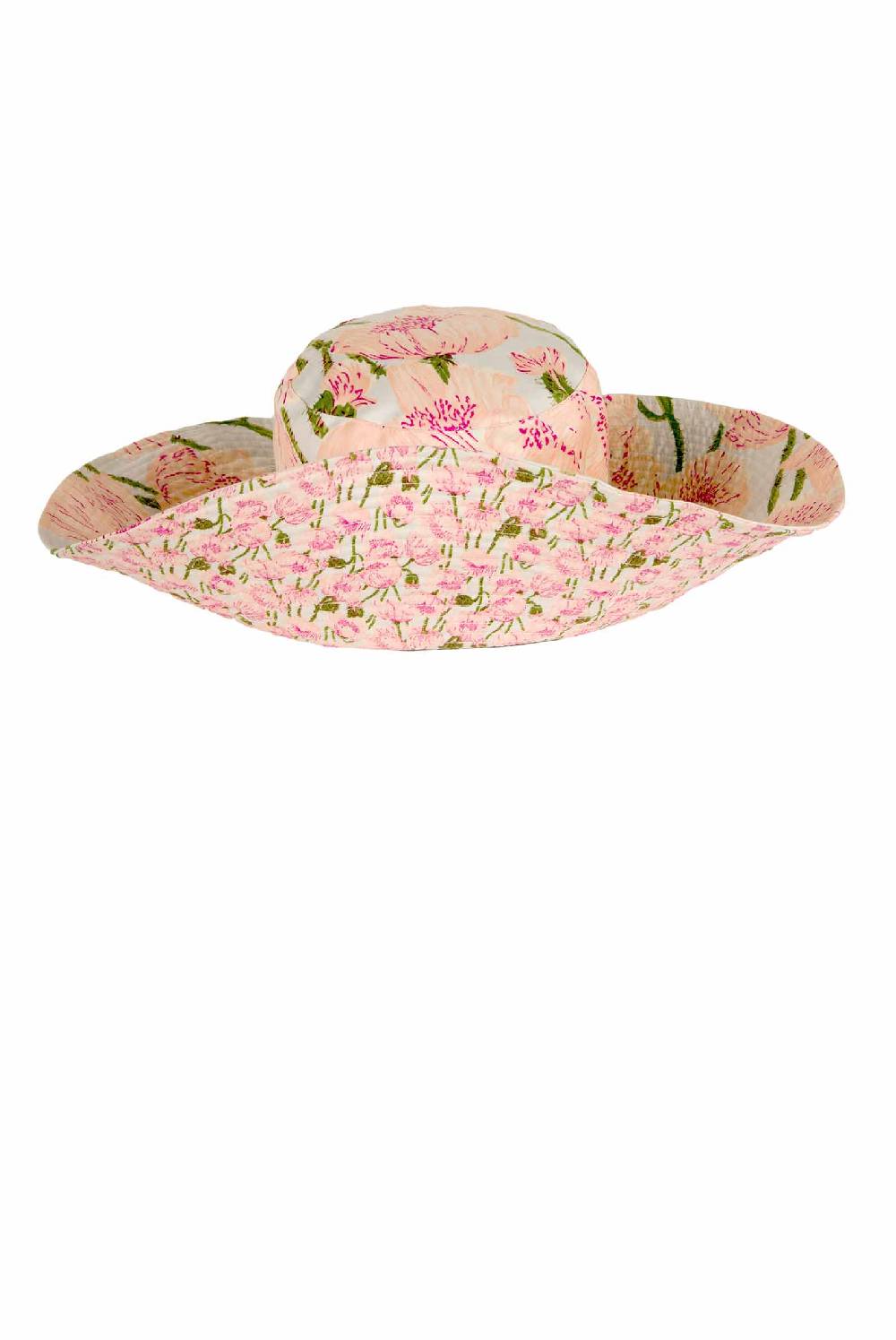 Luisa Beccaria Cappello in cotone Macro Papaveri