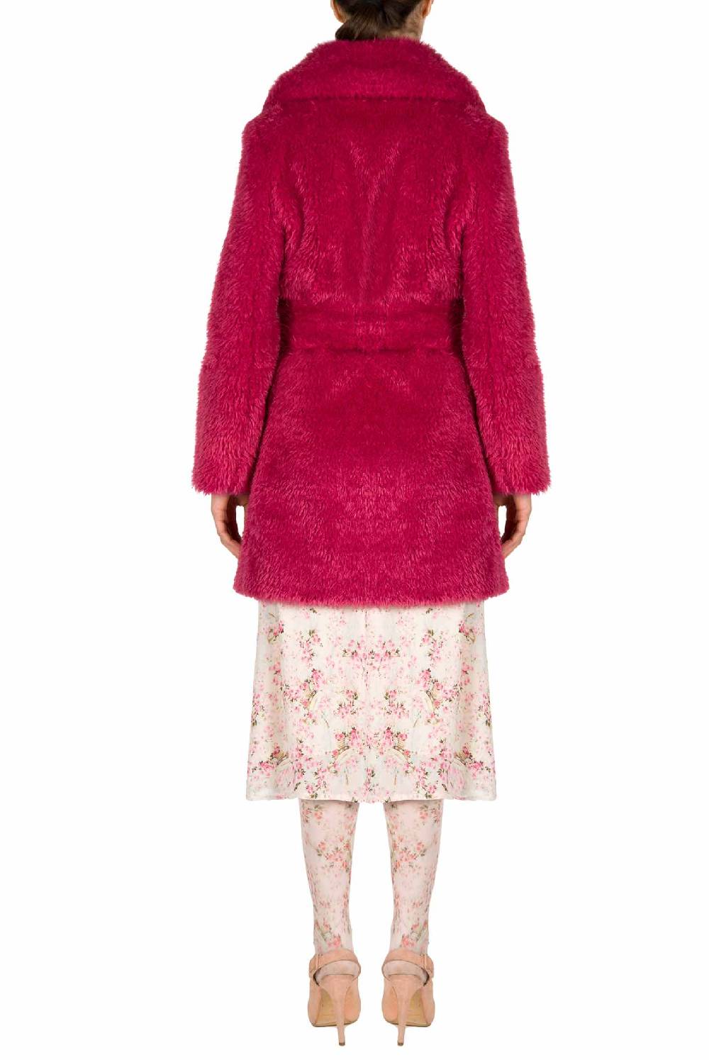 Luisa Beccaria Cappotto Di Pelliccia Fucsia