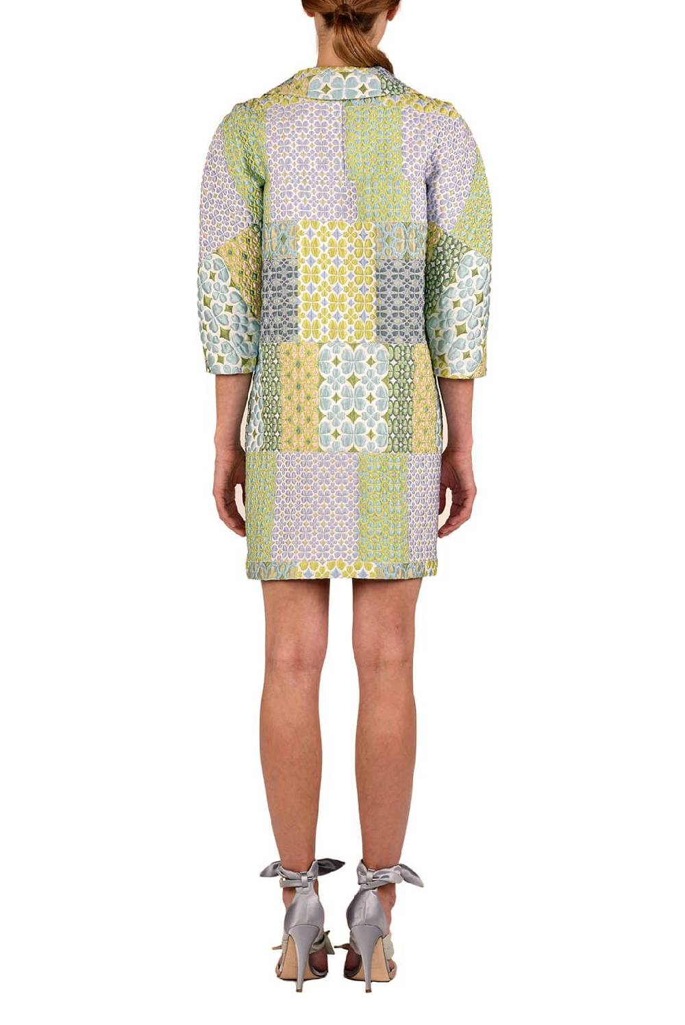 Luisa Beccaria Cappotto In Broccato Patchwork