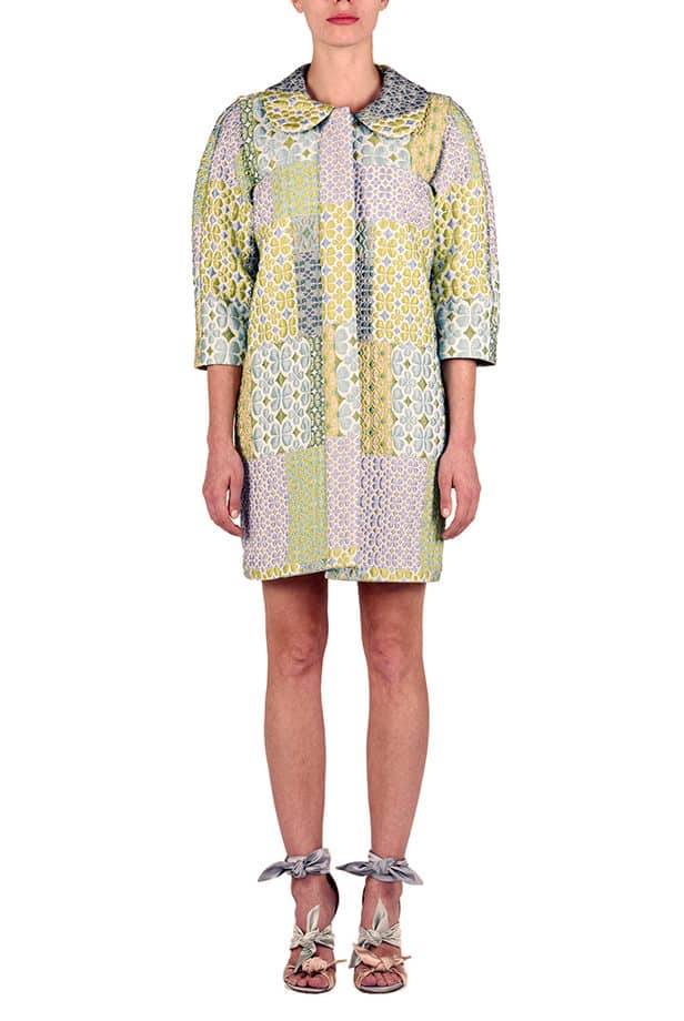 Luisa Beccaria Cappotto in broccato patchwork