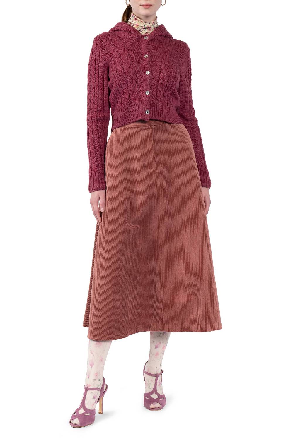 Luisa Beccaria Cardigan Con Cappuccio