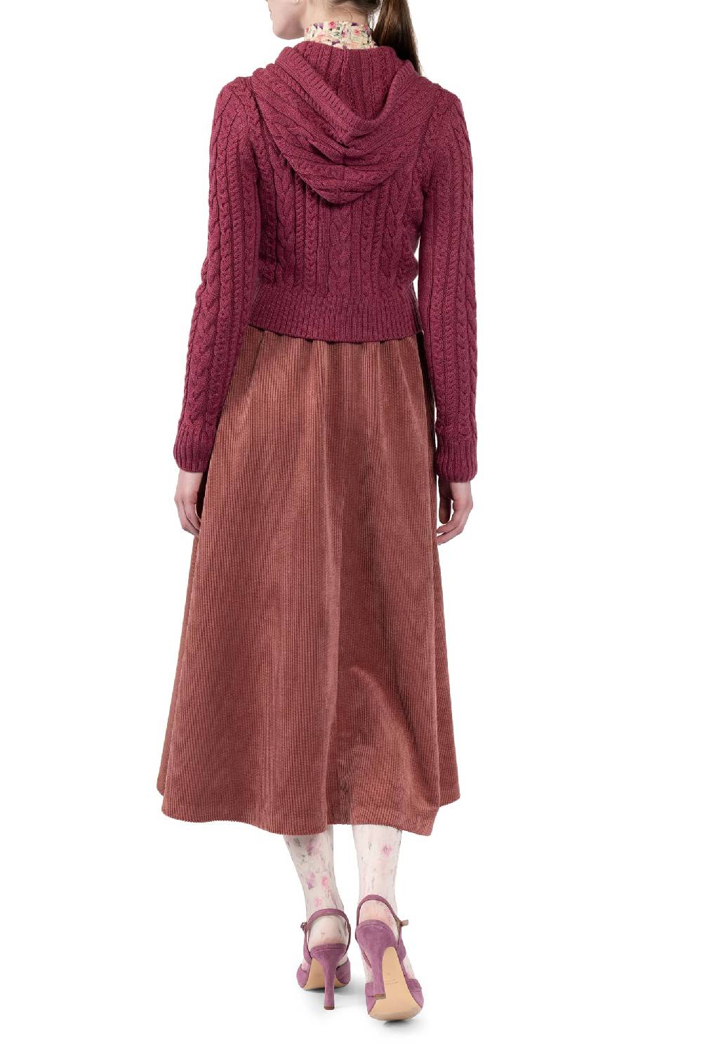 Luisa Beccaria Cardigan Con Cappuccio