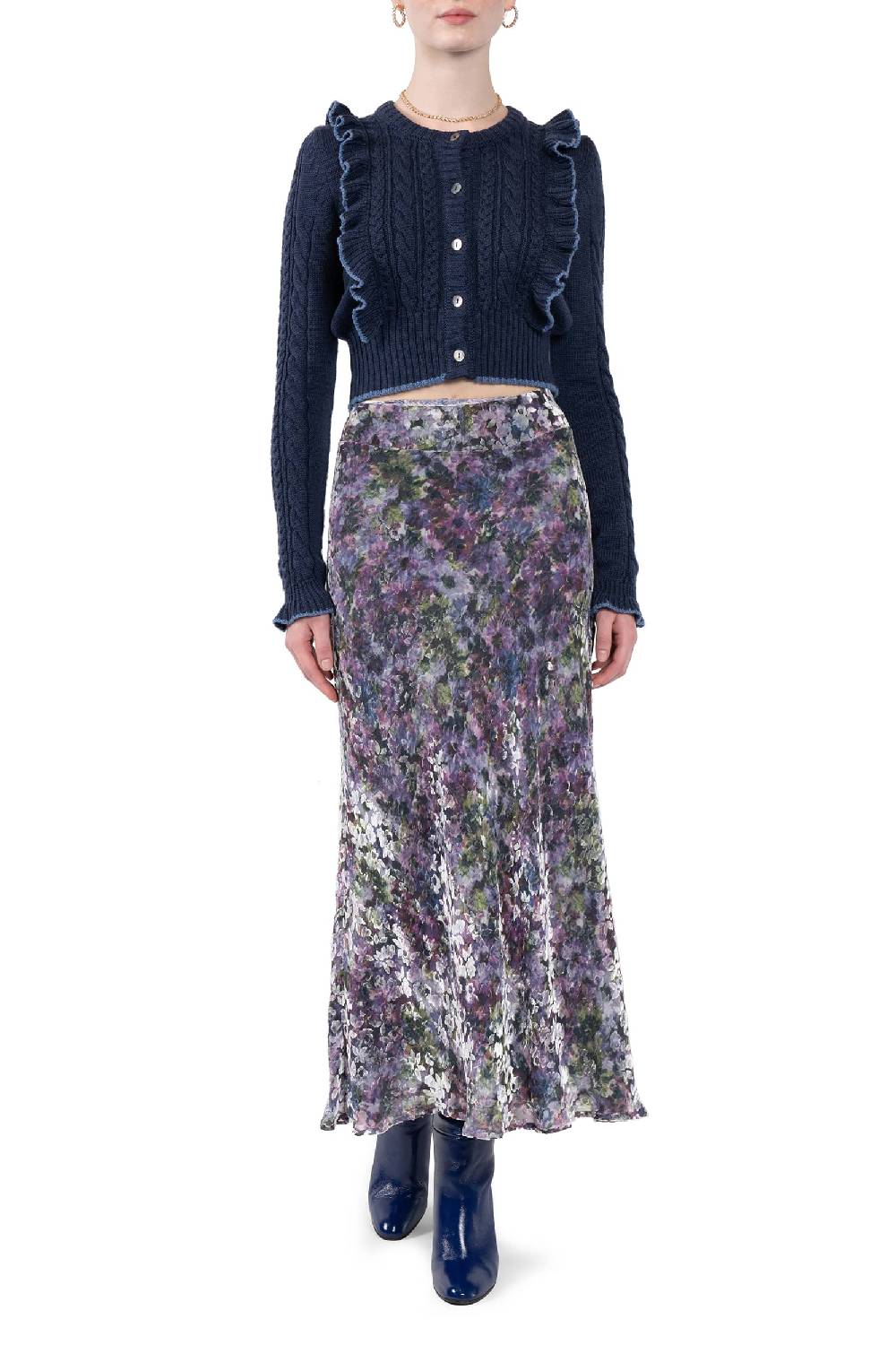 Luisa Beccaria Cardigan Con Volant