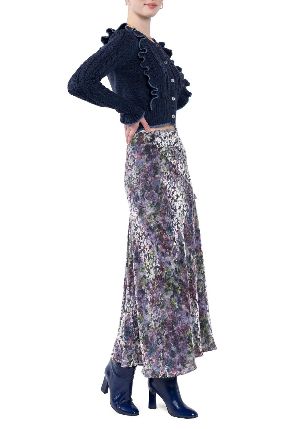 Luisa Beccaria Cardigan Con Volant