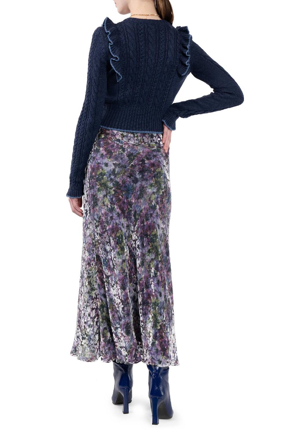 Luisa Beccaria Cardigan Con Volant