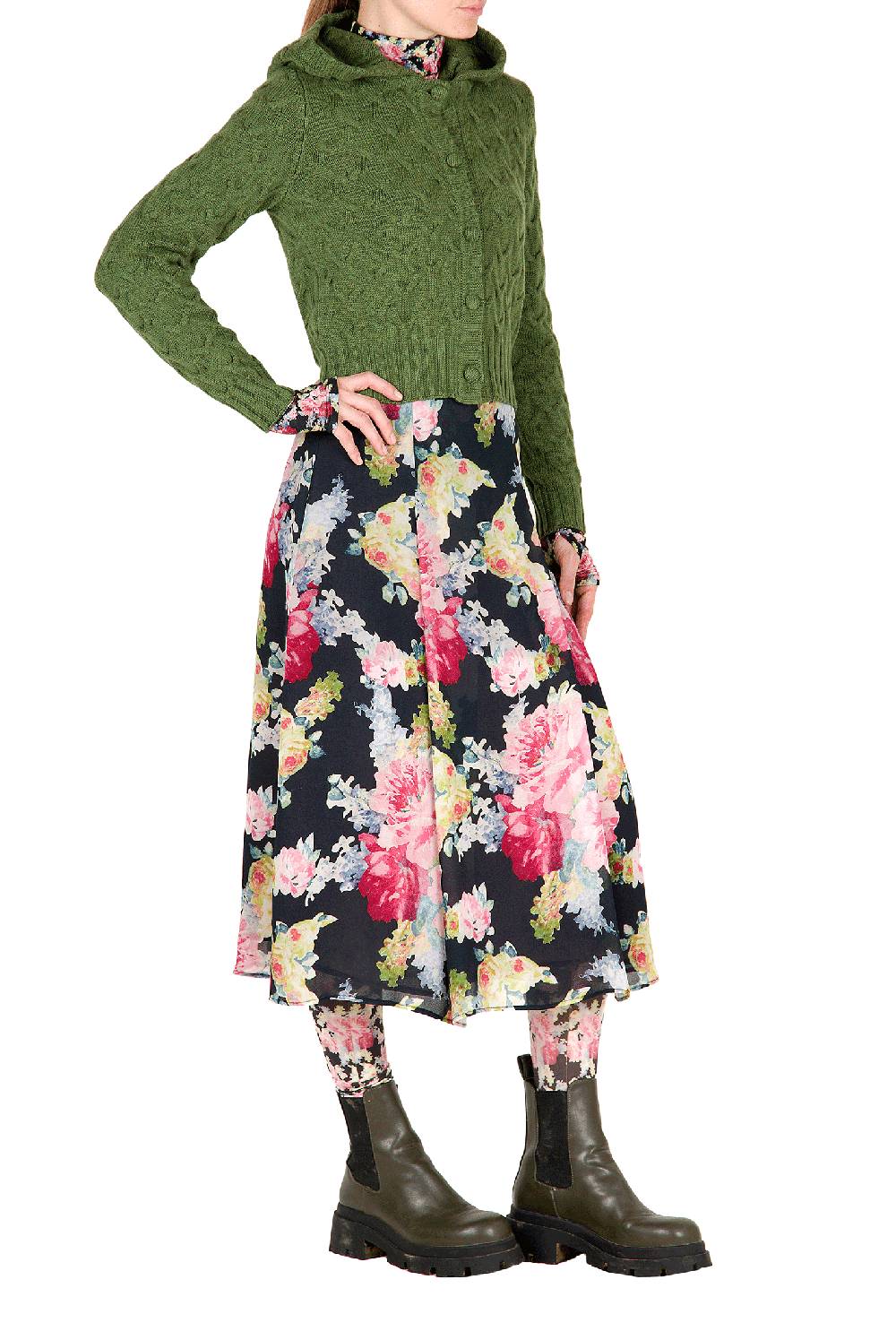 Luisa Beccaria Cardigan In Lana A Trecce