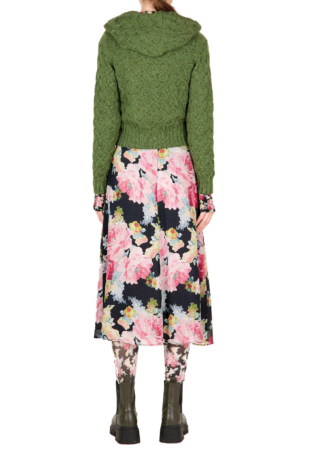 Luisa Beccaria Cardigan In Lana A Trecce