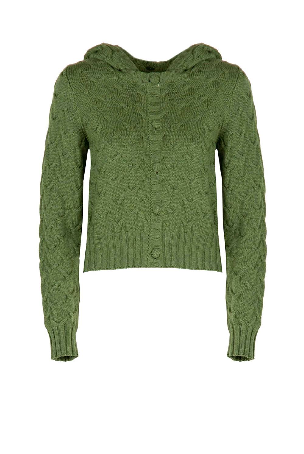 Luisa Beccaria Cardigan in lana a trecce