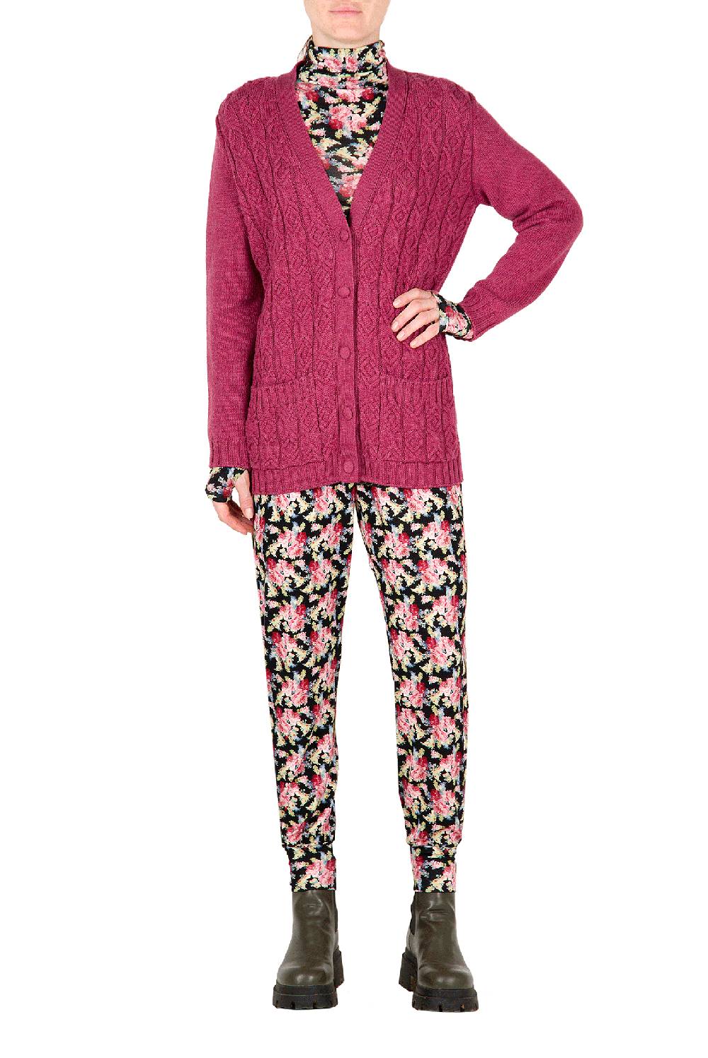 Luisa Beccaria Cardigan In Lana Ritorto