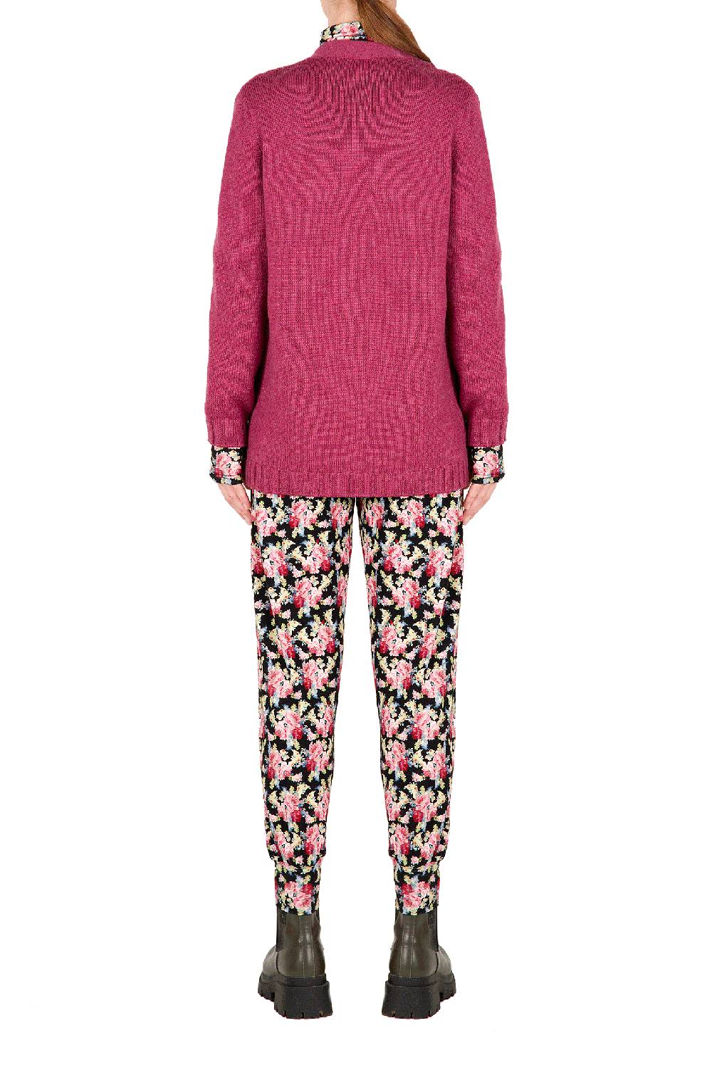 Luisa Beccaria Cardigan In Lana Ritorto