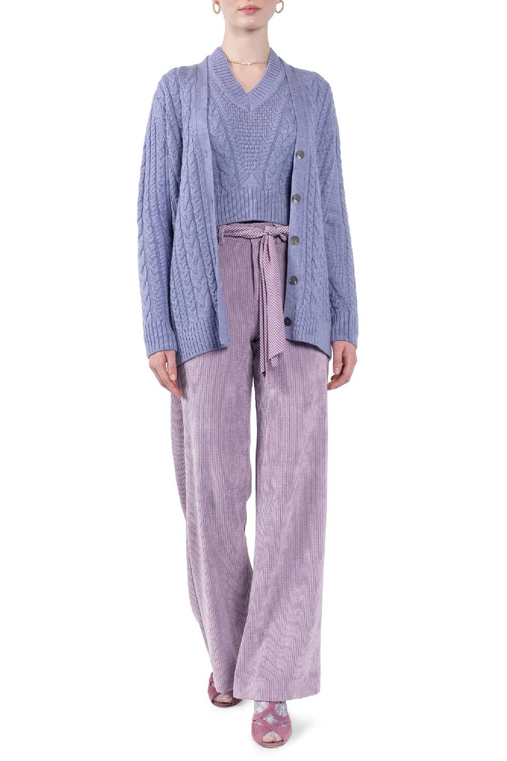 Luisa Beccaria Cardigan Intrecciato