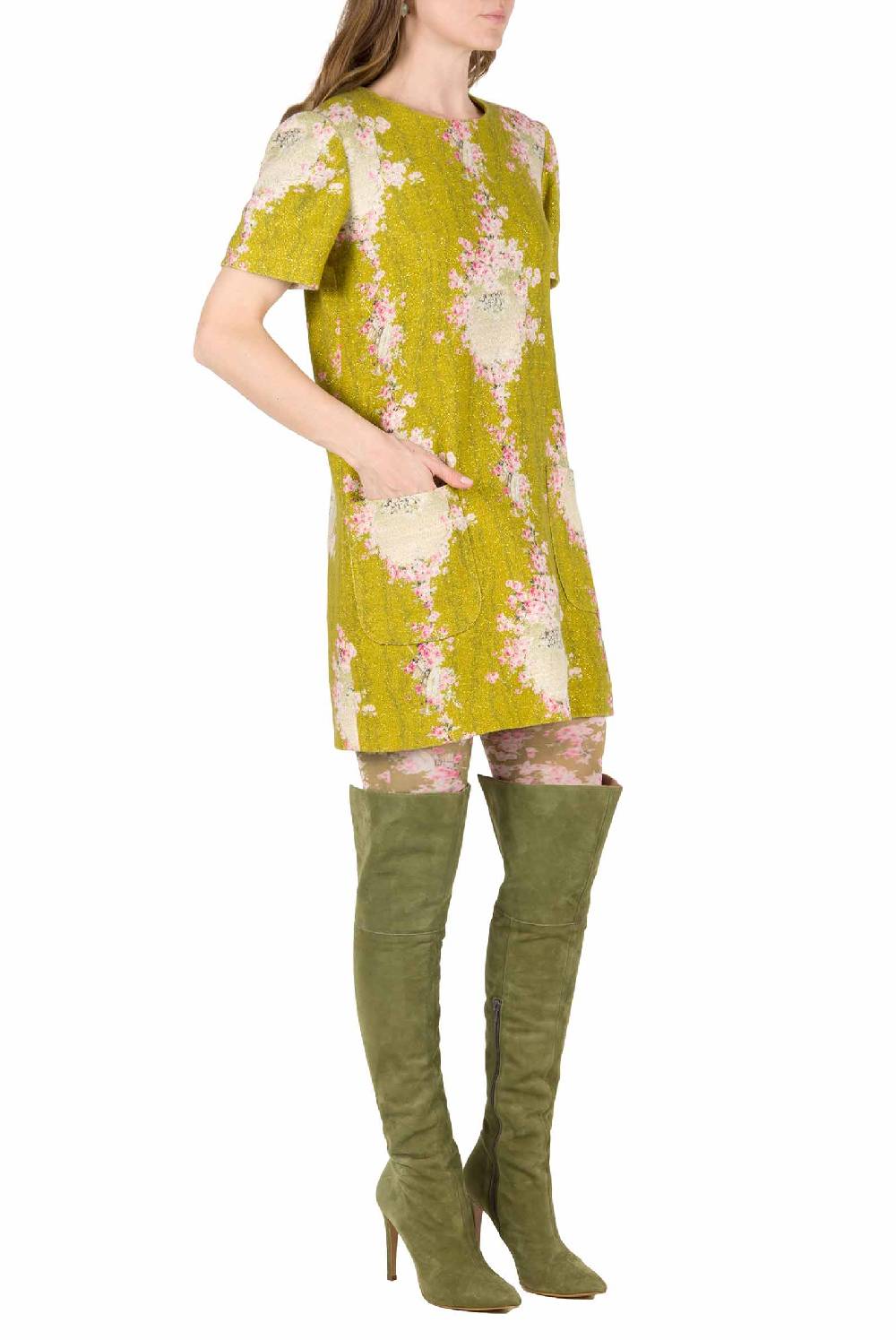 Luisa Beccaria Cerchio Di Lana Di Rose Vestito