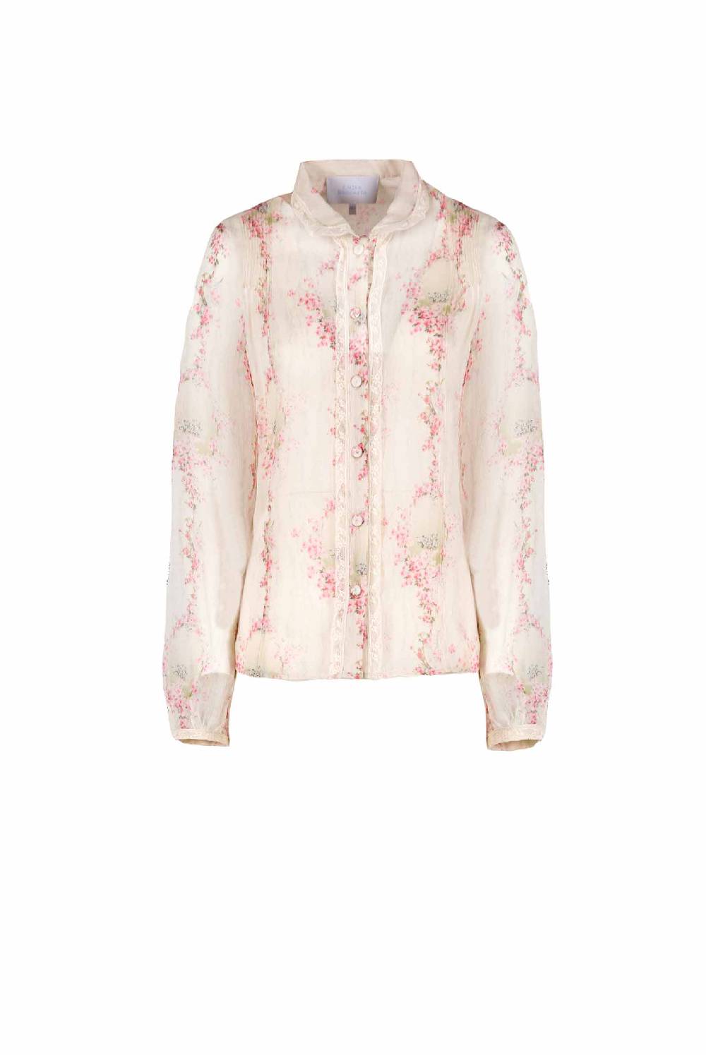 Luisa Beccaria Cerchio Di Rose Camicia In Chiffon