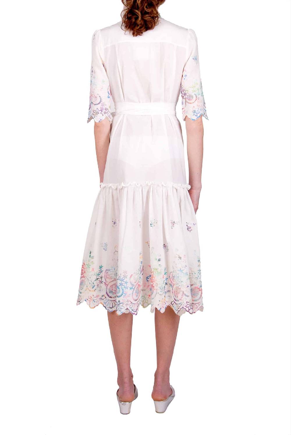 Luisa Beccaria Chemisier In Cotone Ricamato