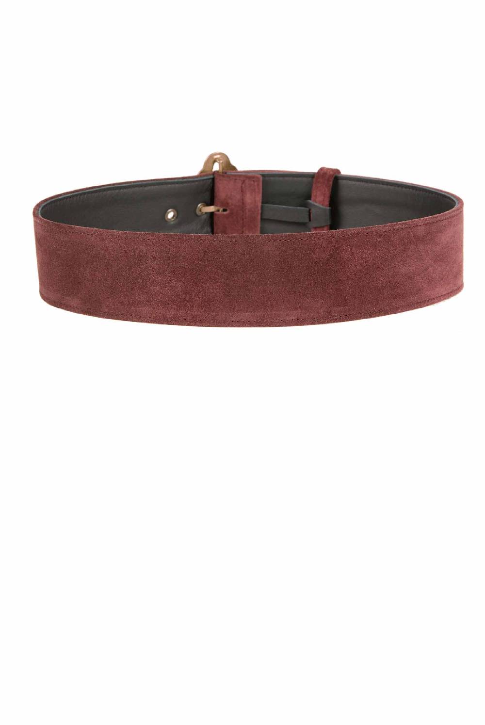 Luisa Beccaria Cintura In Camoscio Bordeaux