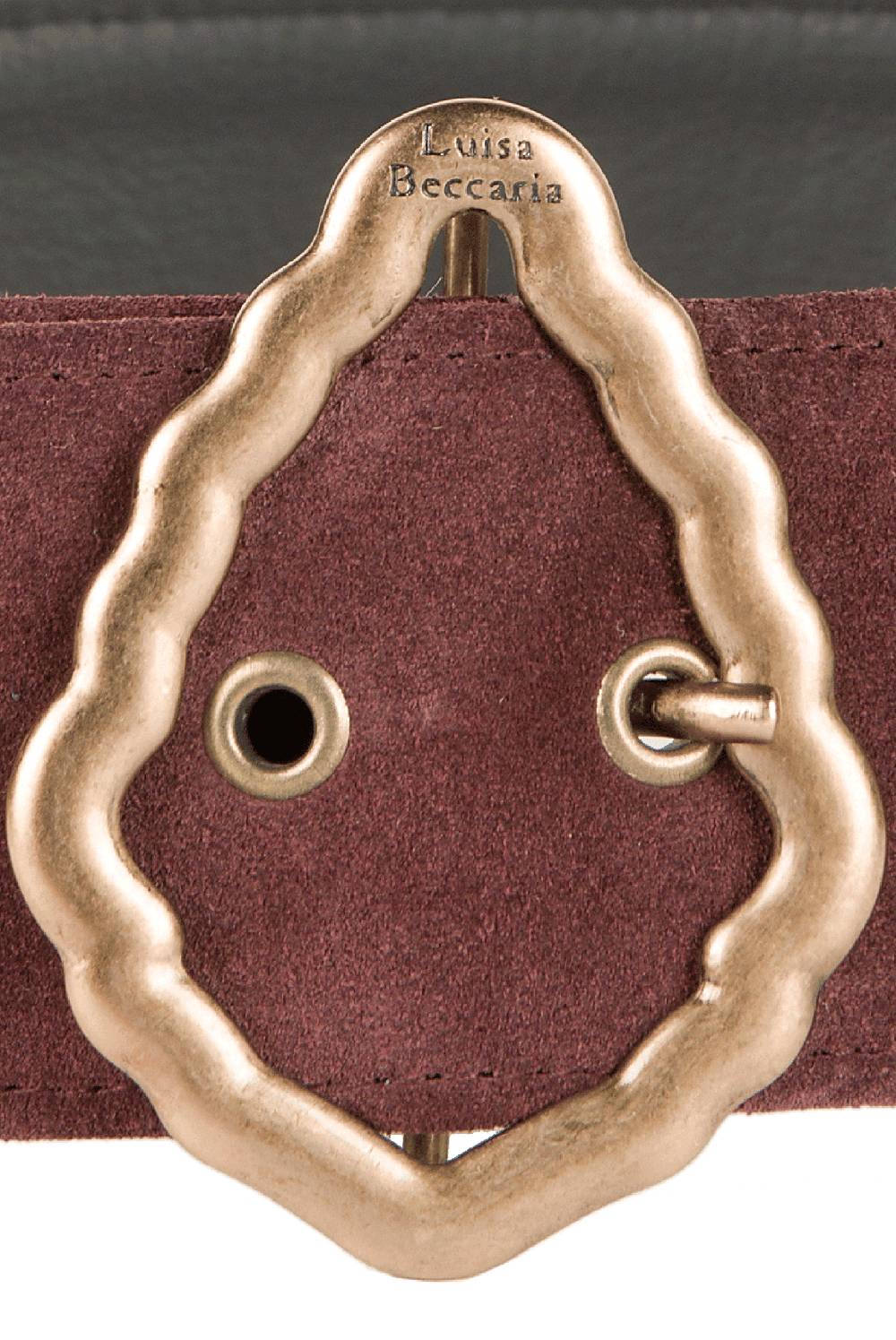 Luisa Beccaria Cintura In Camoscio Bordeaux