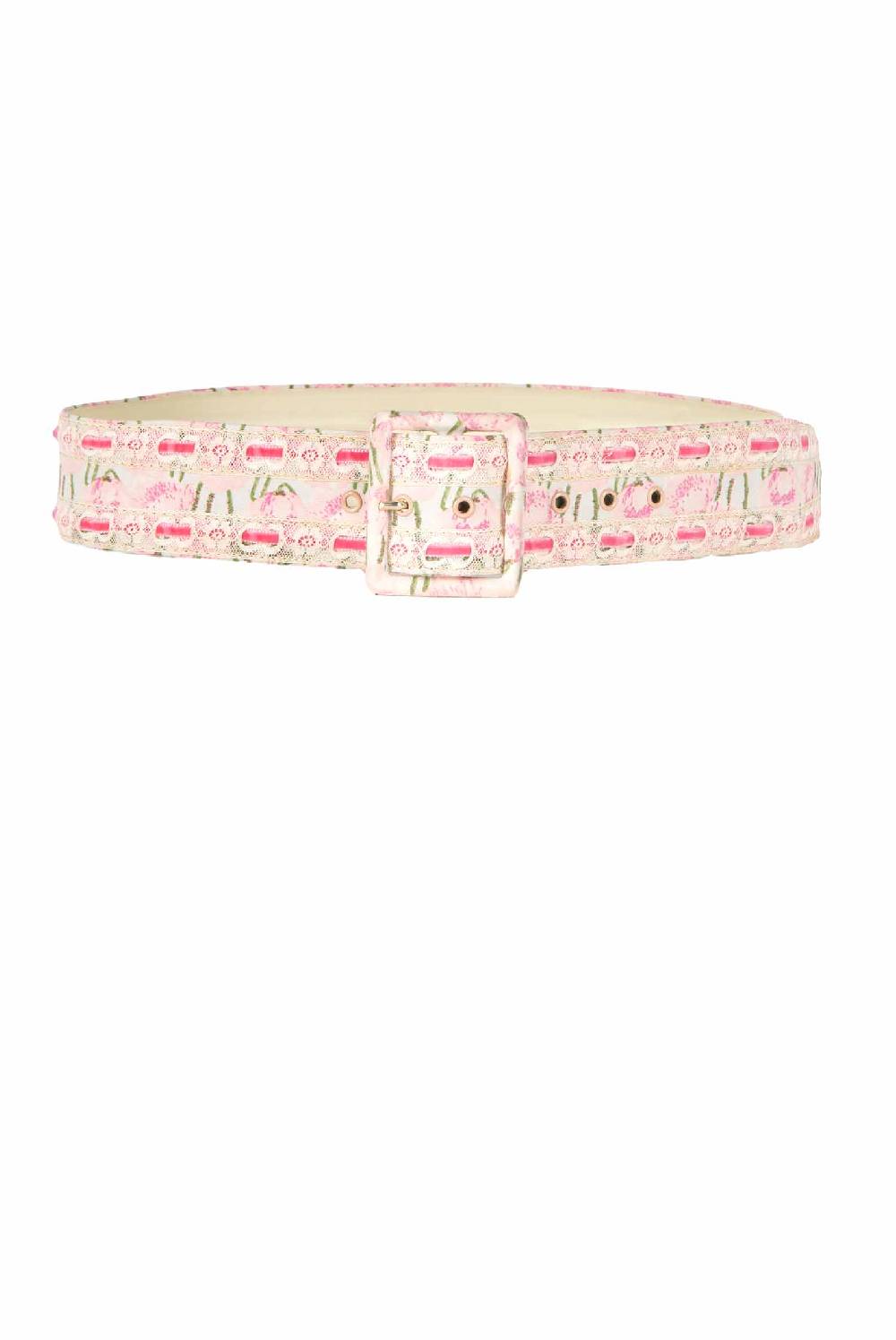 Luisa Beccaria Cintura in cotone papaveri