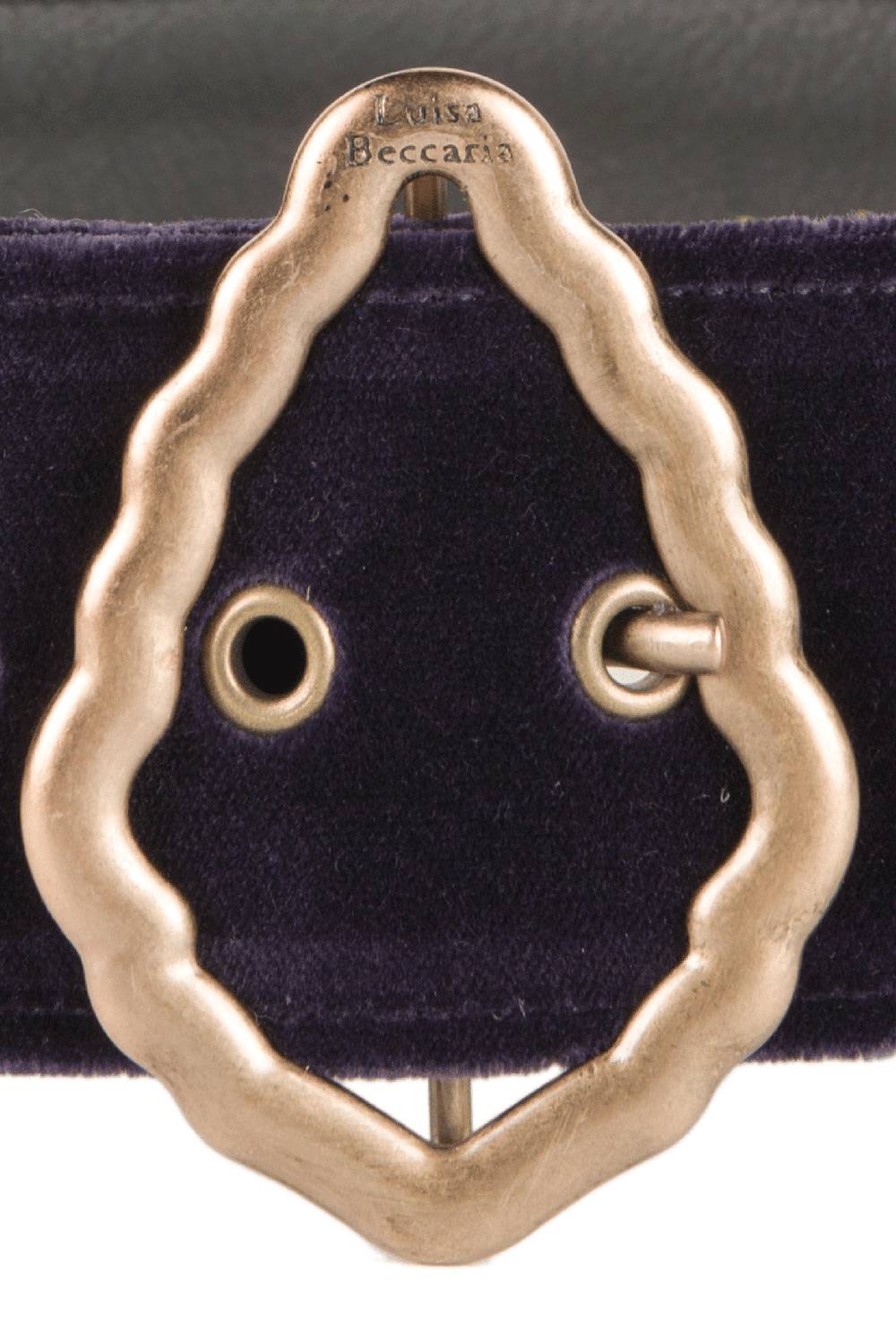 Luisa Beccaria Cintura In Velluto Prugna