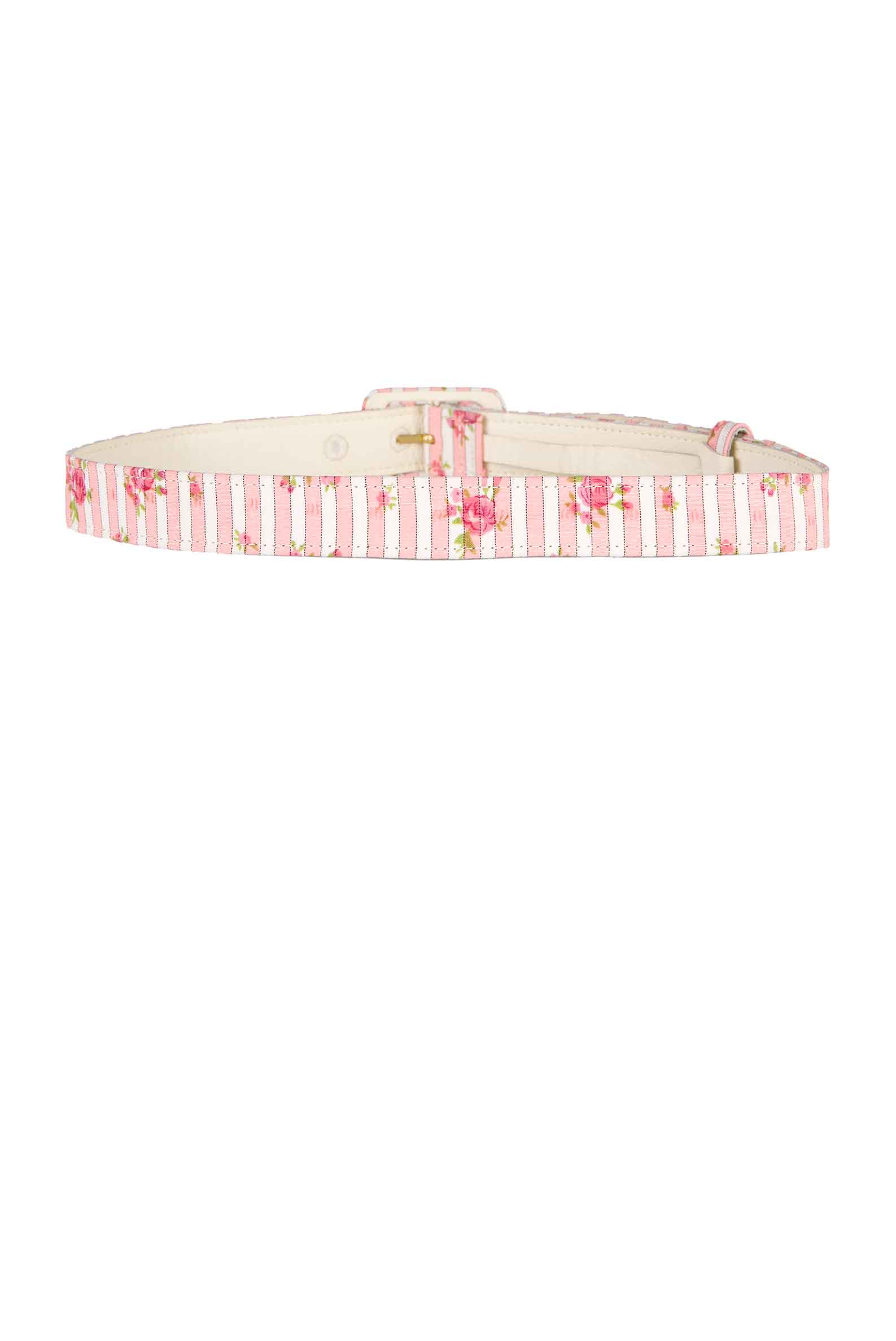 Luisa Beccaria Cintura Rosa Con Rose A Righe