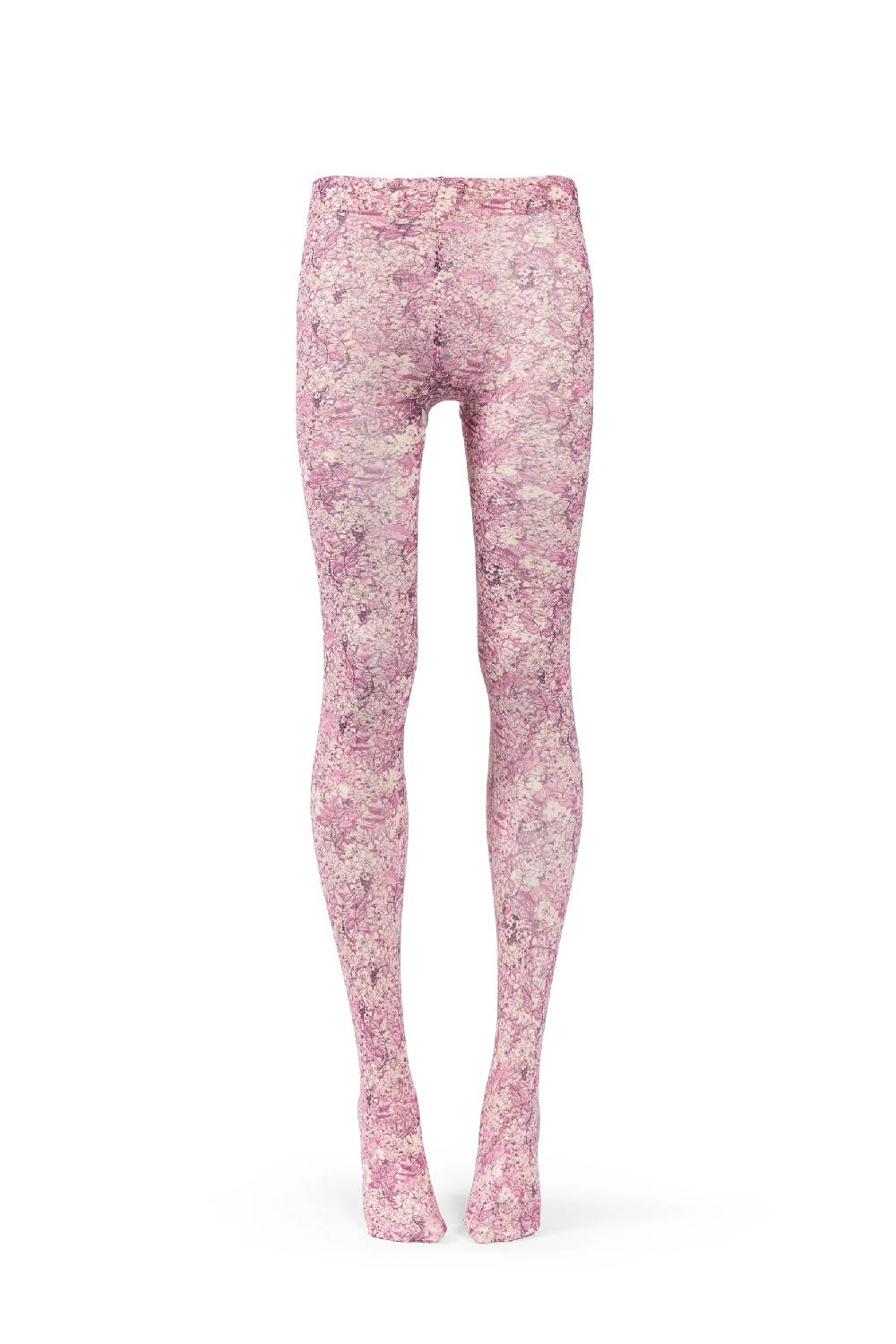 Luisa Beccaria Collant stampa micro fiori rosa