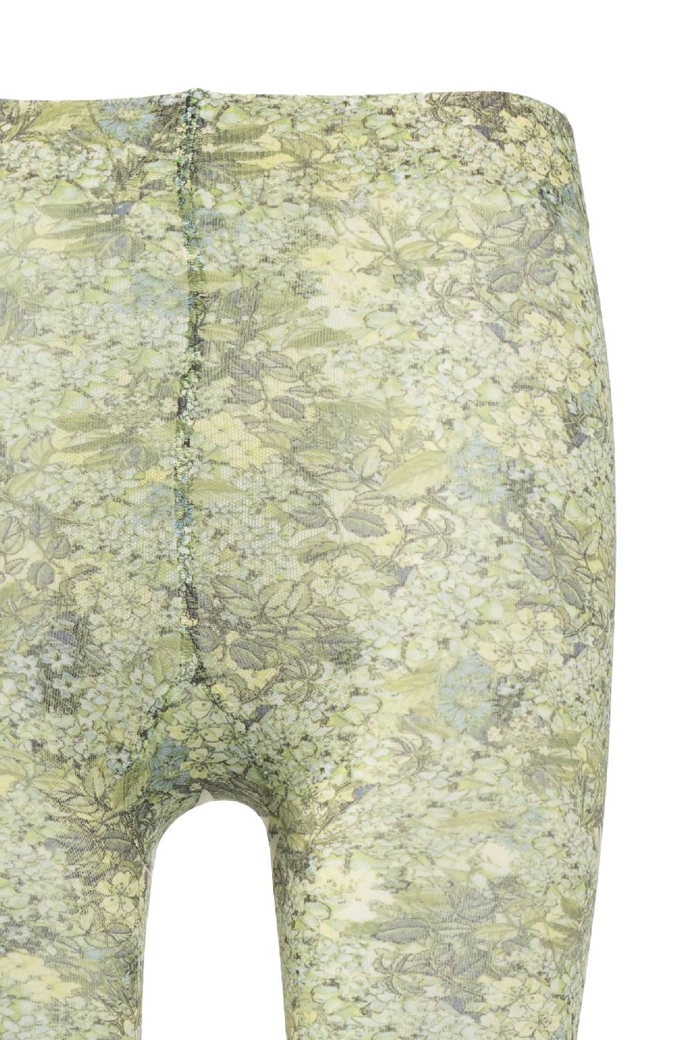 Luisa Beccaria Collant Stampa Micro Fiori Verdi