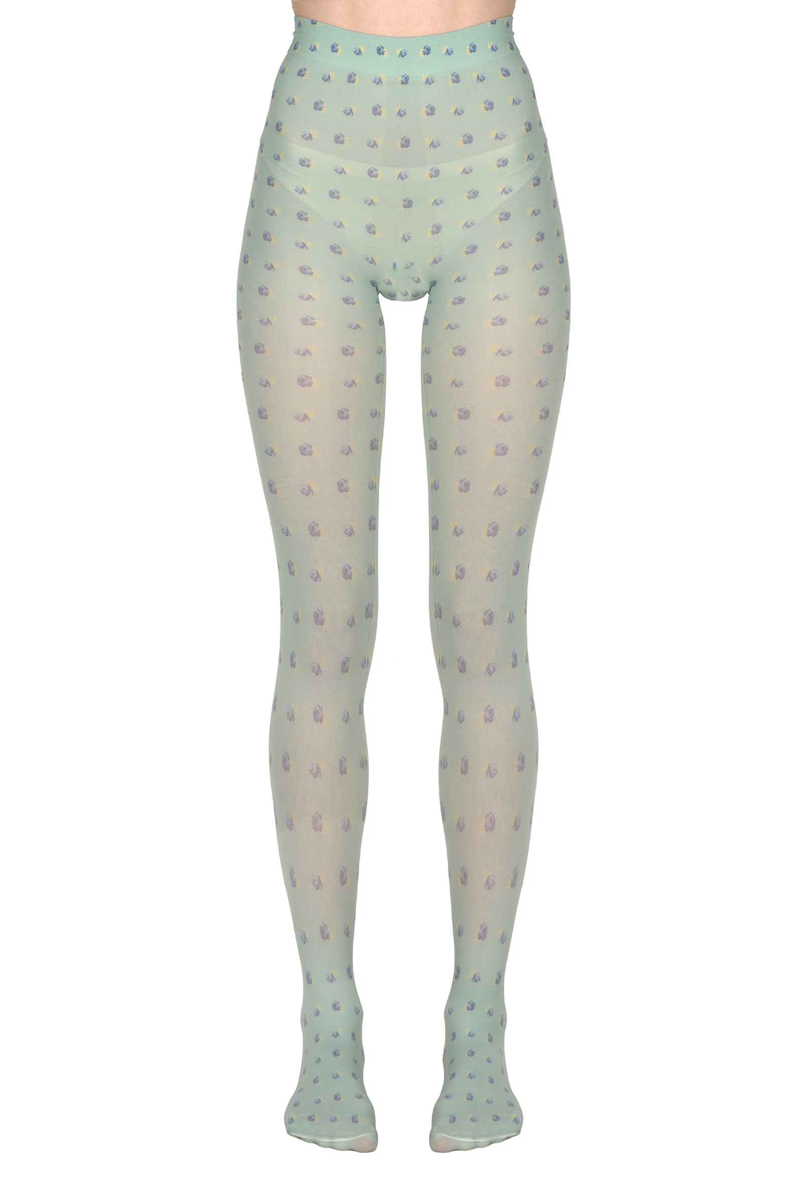 Luisa Beccaria Collant Vintage Buds Salvia