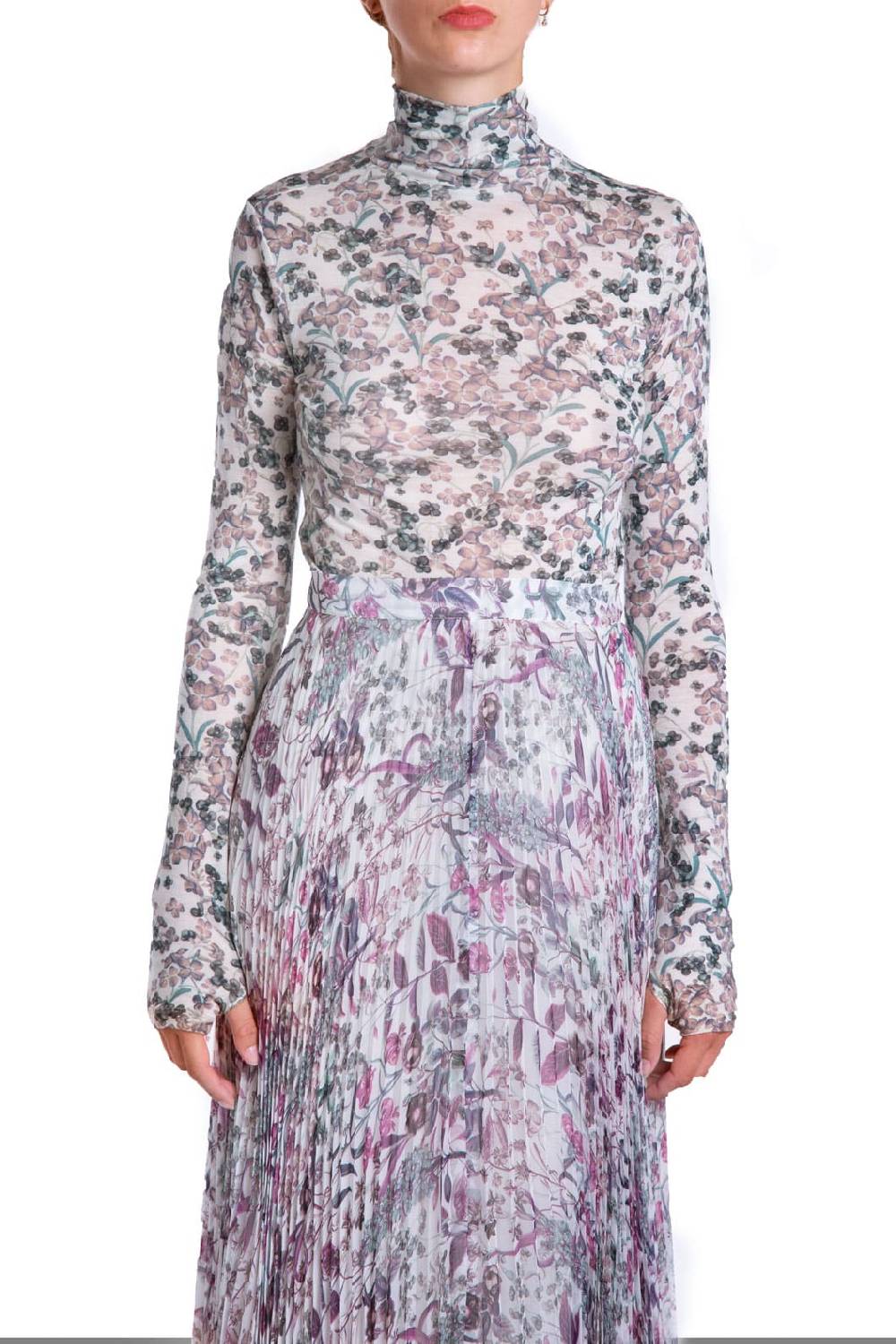 Luisa Beccaria Dolcevita Jersey Lana Seta Bianco