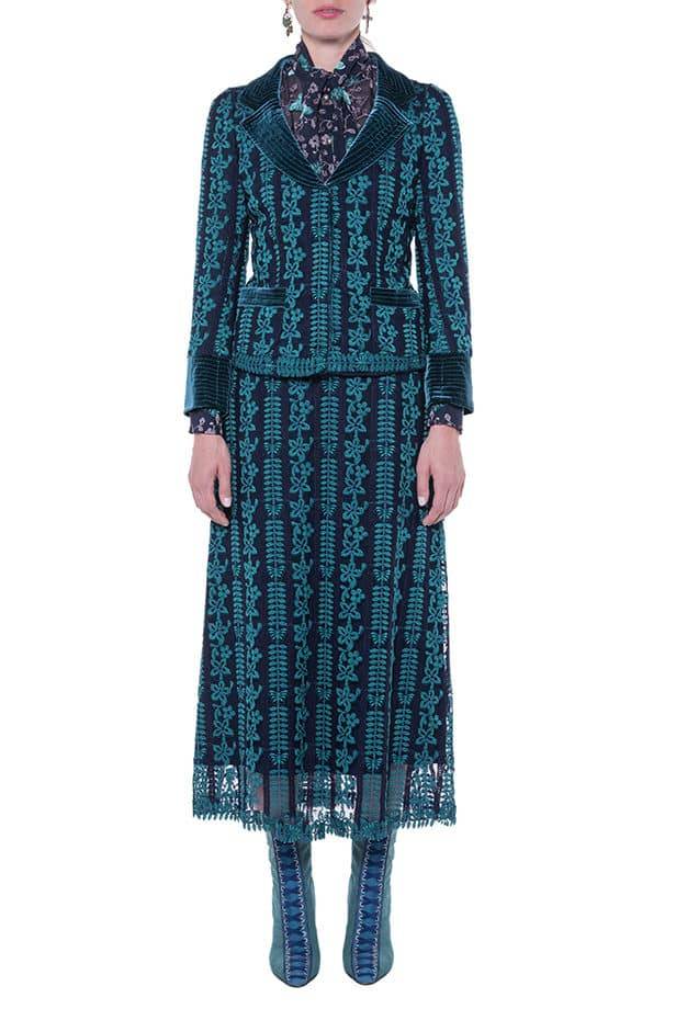 Luisa Beccaria Giacca aderente in macramè