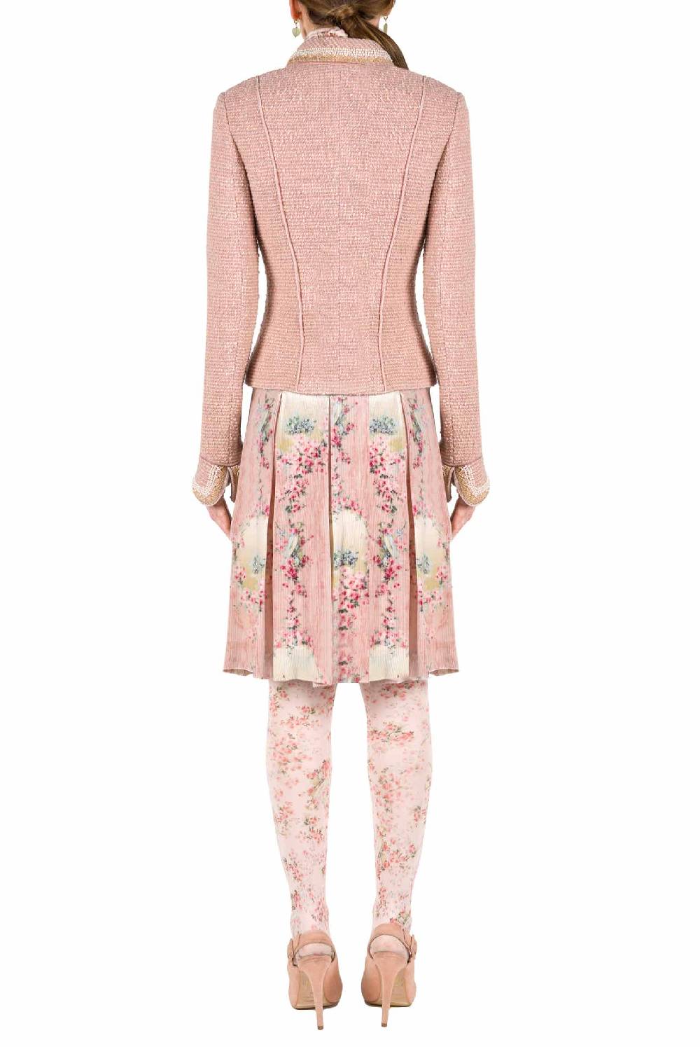 Luisa Beccaria Giacca Boucle Lurex Ricamata Perla