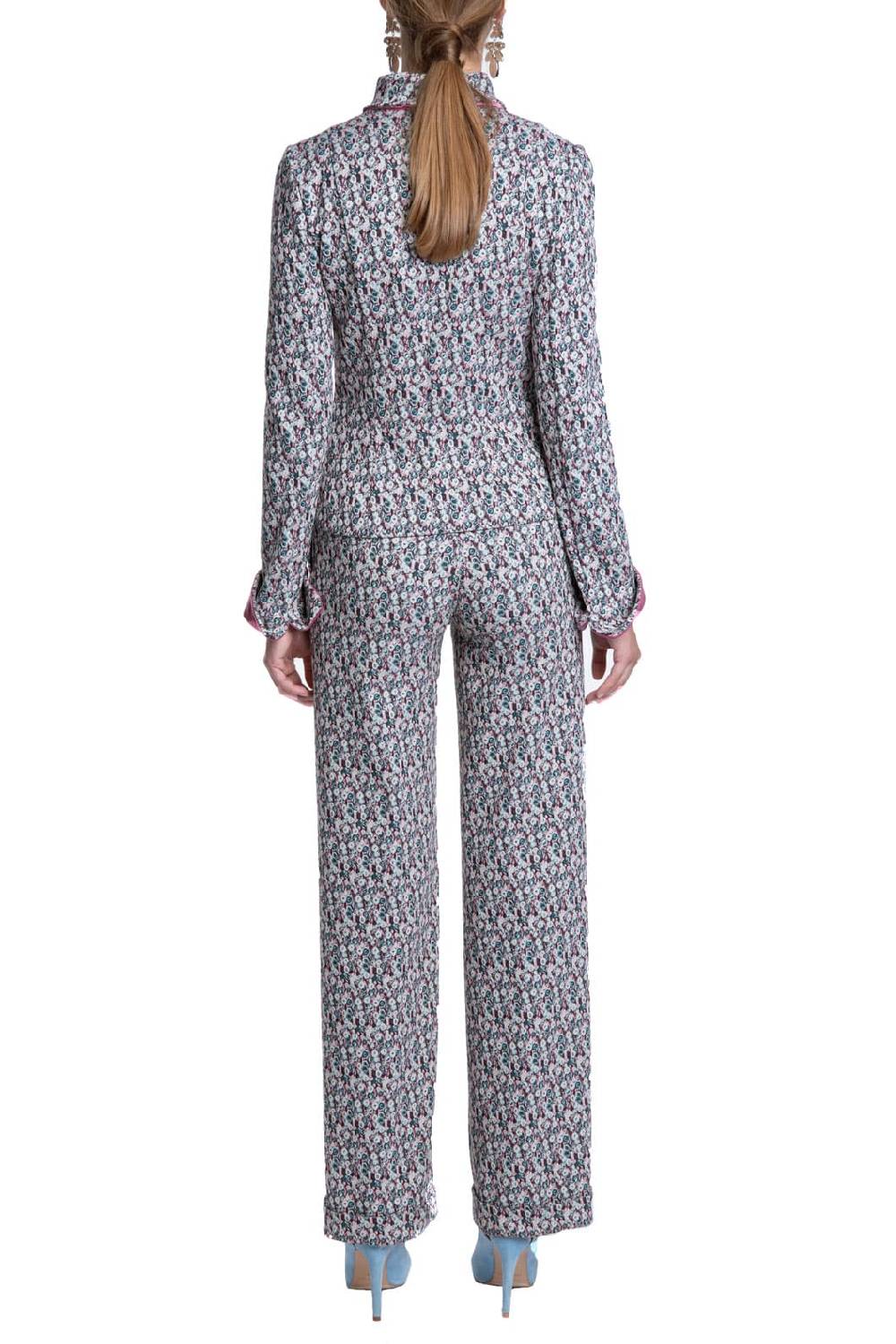 Luisa Beccaria Giacca In Micro Jacquard Floreale