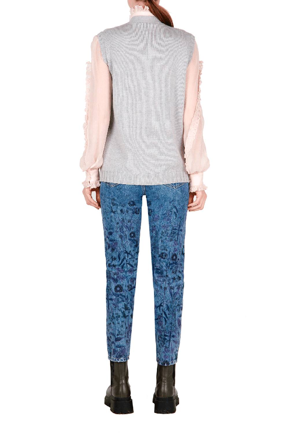 Luisa Beccaria Gilet Lana Ritorto Grigio