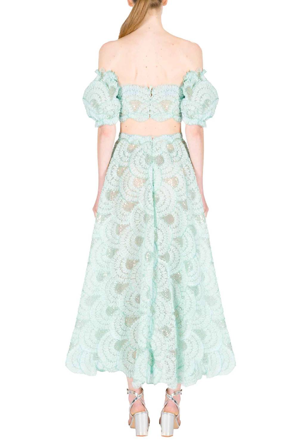 Luisa Beccaria Gonna A Balze In Tulle Paillettes