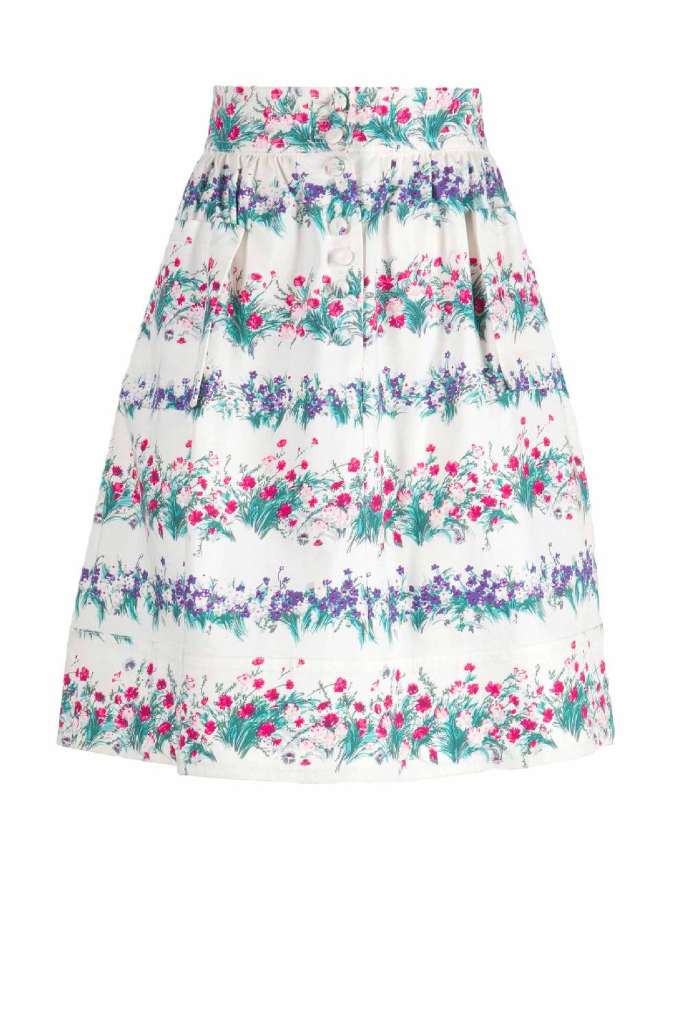 Luisa Beccaria Gonna in cotone stampato floreale