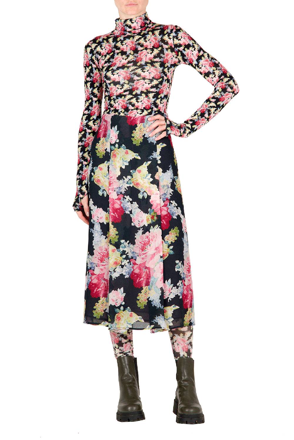 Luisa Beccaria Gonna In Crepe Floreale