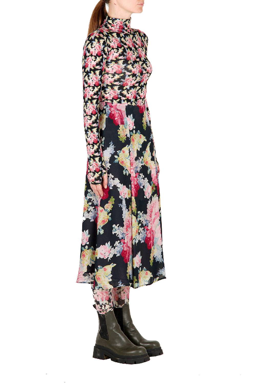 Luisa Beccaria Gonna In Crepe Floreale