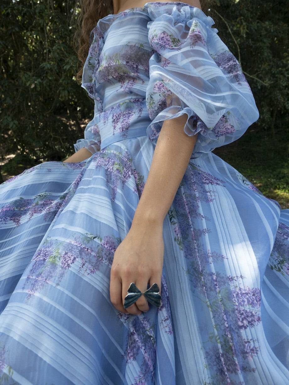 Luisa Beccaria Gonna In Organza Stampata