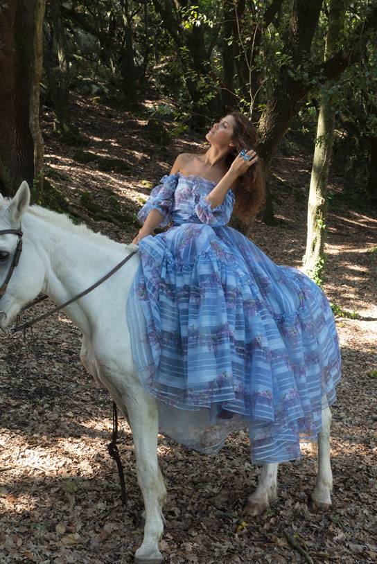 Luisa Beccaria Gonna in organza stampata