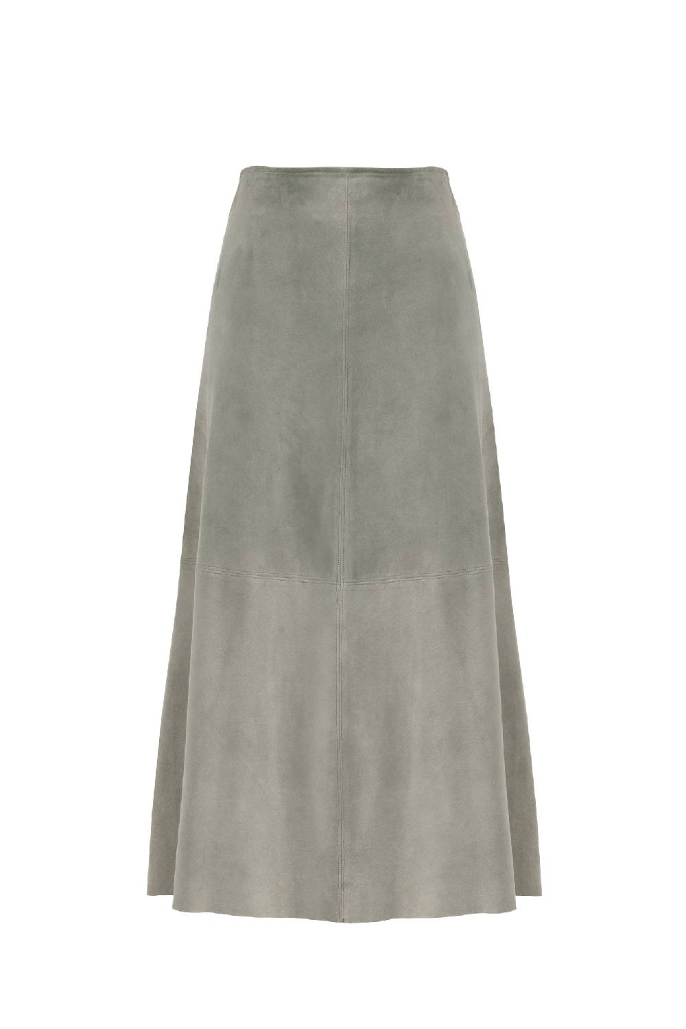 Luisa Beccaria Gonna in pelle scamosciata verde