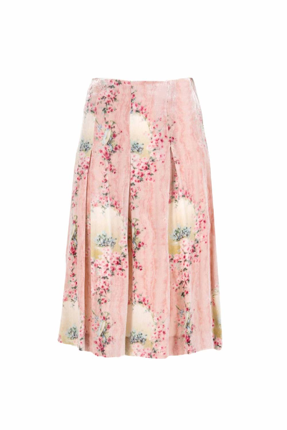 Luisa Beccaria Gonna in velluto a coste 3 pieghe