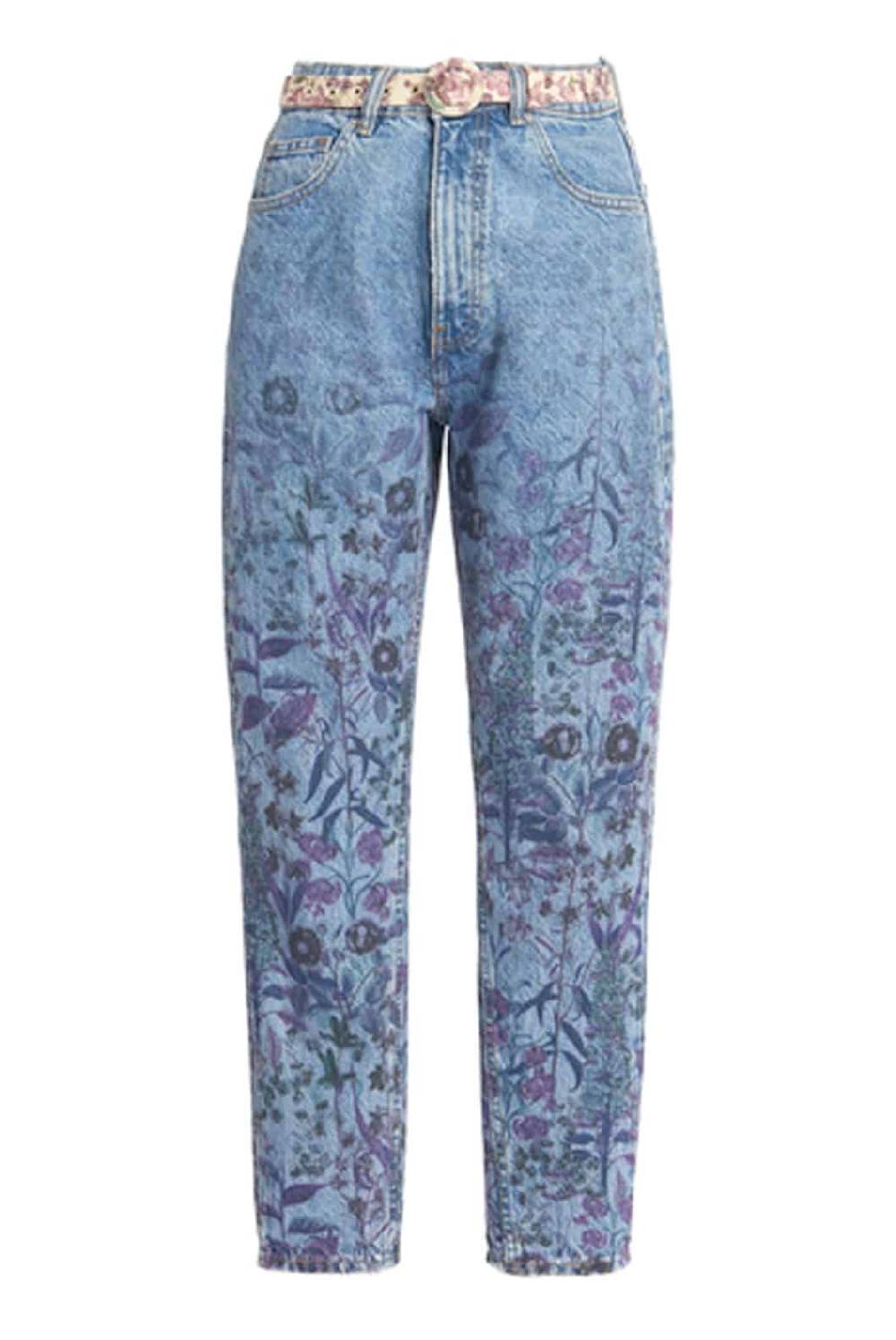 Luisa Beccaria Jeans stampati floreali