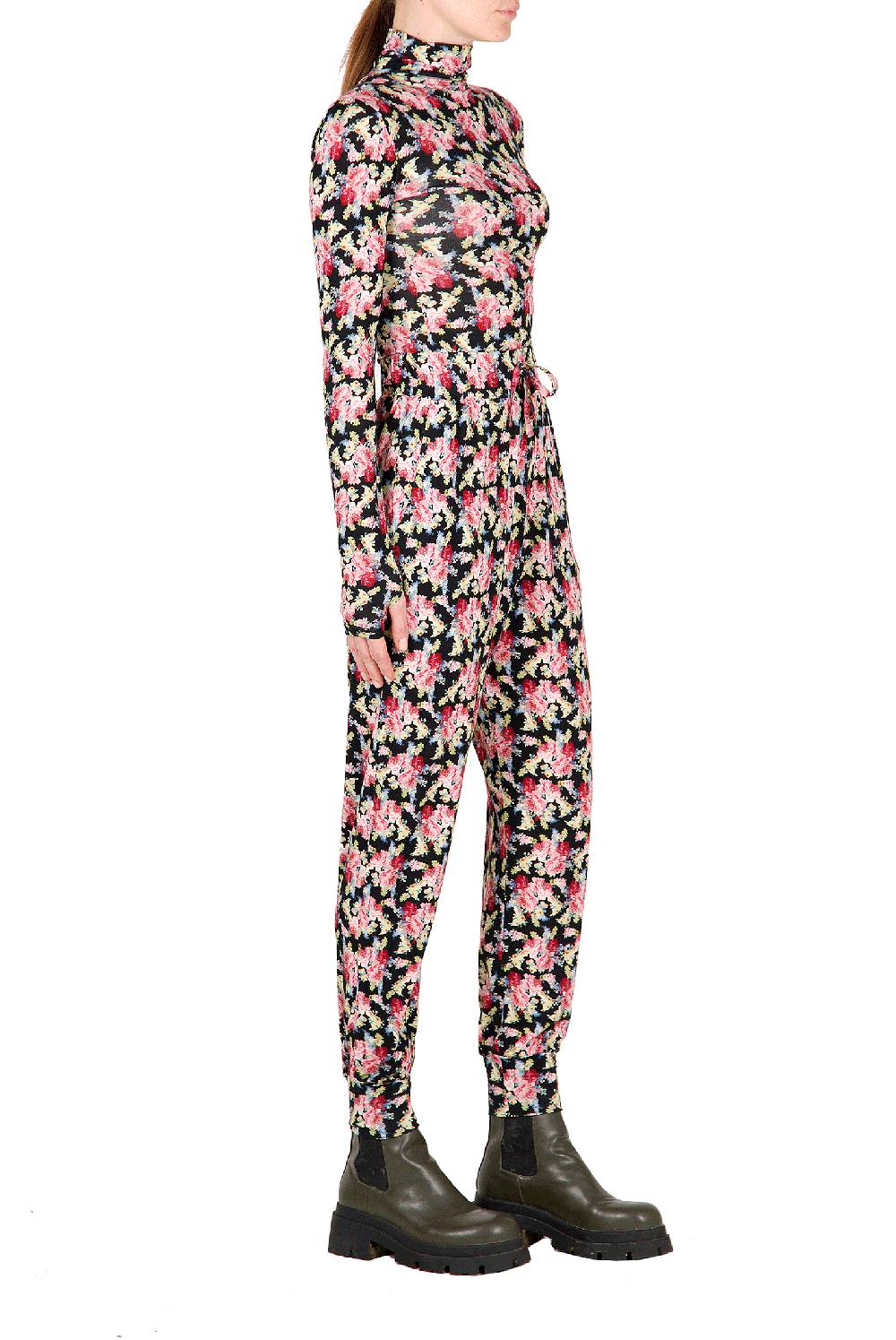 Luisa Beccaria Leggings Neri Floreali